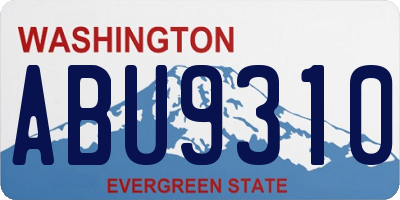 WA license plate ABU9310
