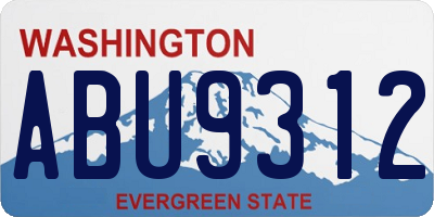 WA license plate ABU9312