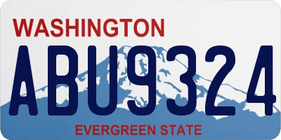 WA license plate ABU9324