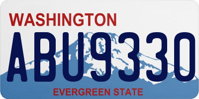 WA license plate ABU9330