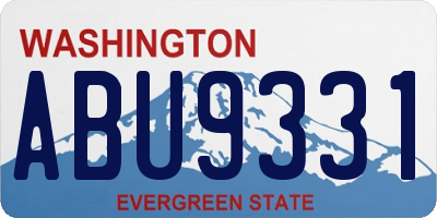 WA license plate ABU9331