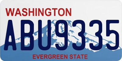 WA license plate ABU9335
