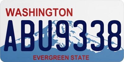 WA license plate ABU9338