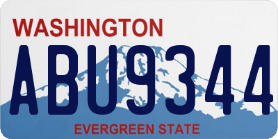WA license plate ABU9344