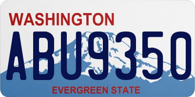 WA license plate ABU9350