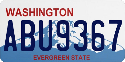 WA license plate ABU9367