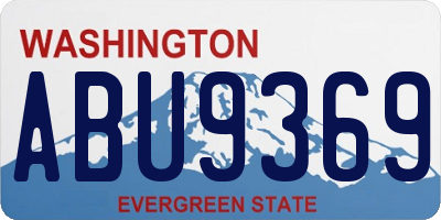 WA license plate ABU9369