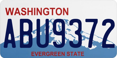 WA license plate ABU9372