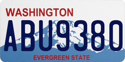 WA license plate ABU9380