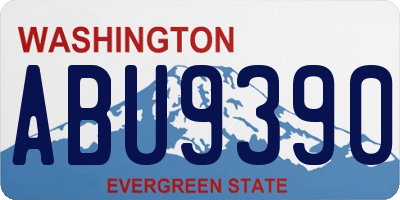 WA license plate ABU9390