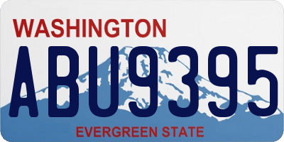 WA license plate ABU9395