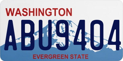 WA license plate ABU9404