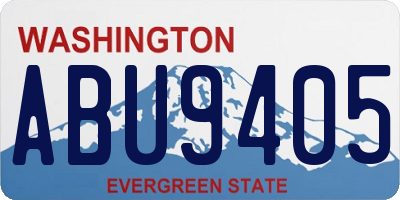 WA license plate ABU9405