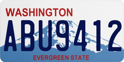 WA license plate ABU9412