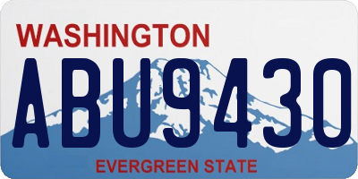 WA license plate ABU9430