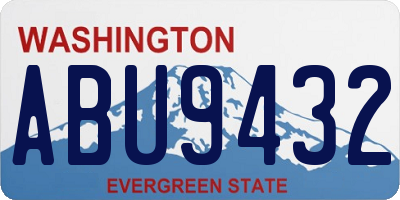 WA license plate ABU9432