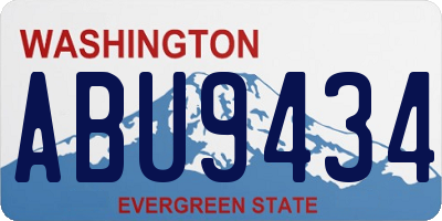 WA license plate ABU9434