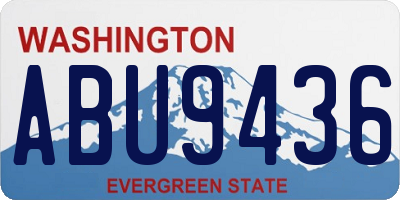 WA license plate ABU9436