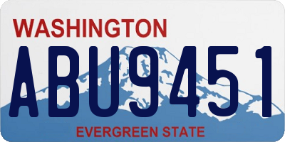 WA license plate ABU9451