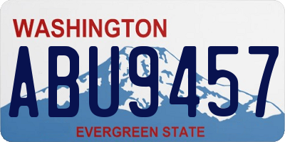 WA license plate ABU9457