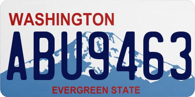 WA license plate ABU9463