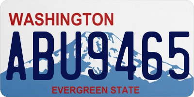 WA license plate ABU9465