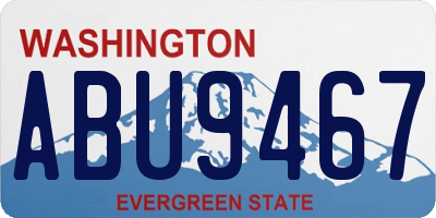 WA license plate ABU9467