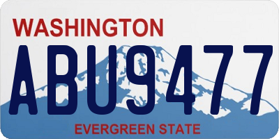 WA license plate ABU9477