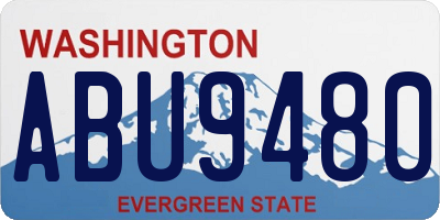 WA license plate ABU9480