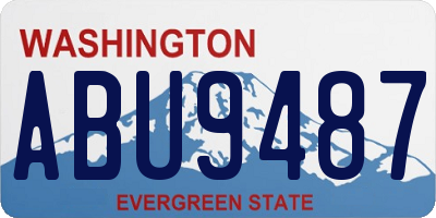 WA license plate ABU9487