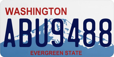 WA license plate ABU9488