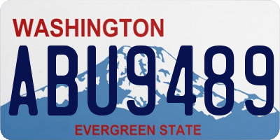 WA license plate ABU9489
