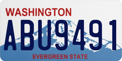 WA license plate ABU9491