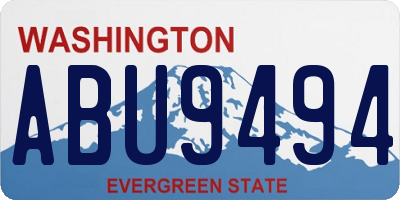 WA license plate ABU9494