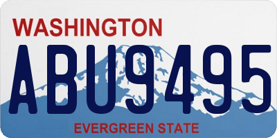 WA license plate ABU9495
