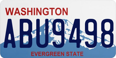 WA license plate ABU9498