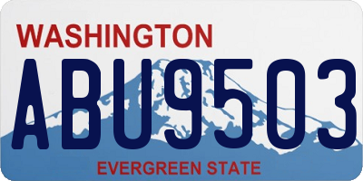 WA license plate ABU9503