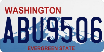 WA license plate ABU9506