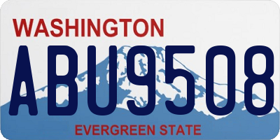WA license plate ABU9508