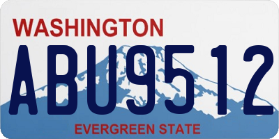 WA license plate ABU9512