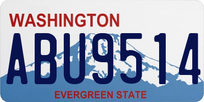 WA license plate ABU9514
