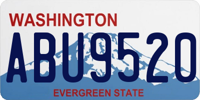WA license plate ABU9520