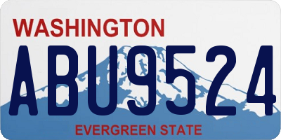 WA license plate ABU9524