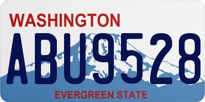 WA license plate ABU9528