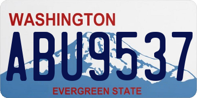WA license plate ABU9537