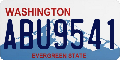 WA license plate ABU9541
