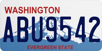 WA license plate ABU9542