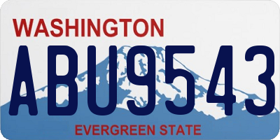 WA license plate ABU9543
