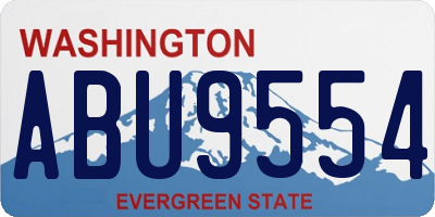 WA license plate ABU9554