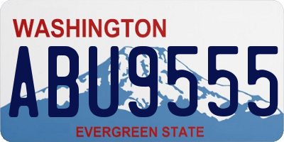 WA license plate ABU9555